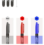 6PCs/Set Permanent Marker Pen Fine Point Waterproof Markers Thin Nib Crude Nib Black Blue Red Ink 1.5mm Fine Color Marker Pens