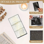 Lot of 1/2/3 Black Assurance Card Pouch - Certificate of Registration Protection Case Transparent Plastic Wallet for Documents