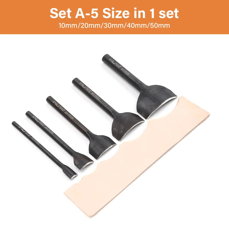 WUTA Basic Series 5-9 Pcs Leather Corner Cutter Set 1/4 Round Punches Leather Edge Cutting Die Strap Belt Wallet DIY Craft Tools