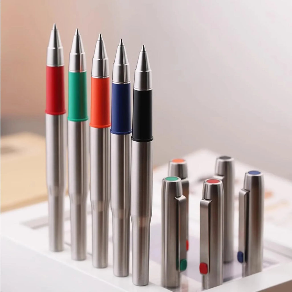 New Moonman B25 Fountain Pen Stainless Steel Imported F nib Ink Absorber Dual purpose Design high-end Office Stationery Supplies