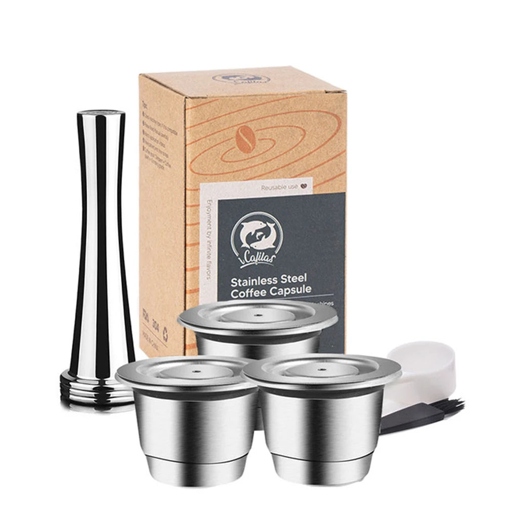 Capsule For Nespresso Reutilisable Inox Refillable Capsule Crema Reusable Refillable Coffee Filter Nespresso Essenza Mini