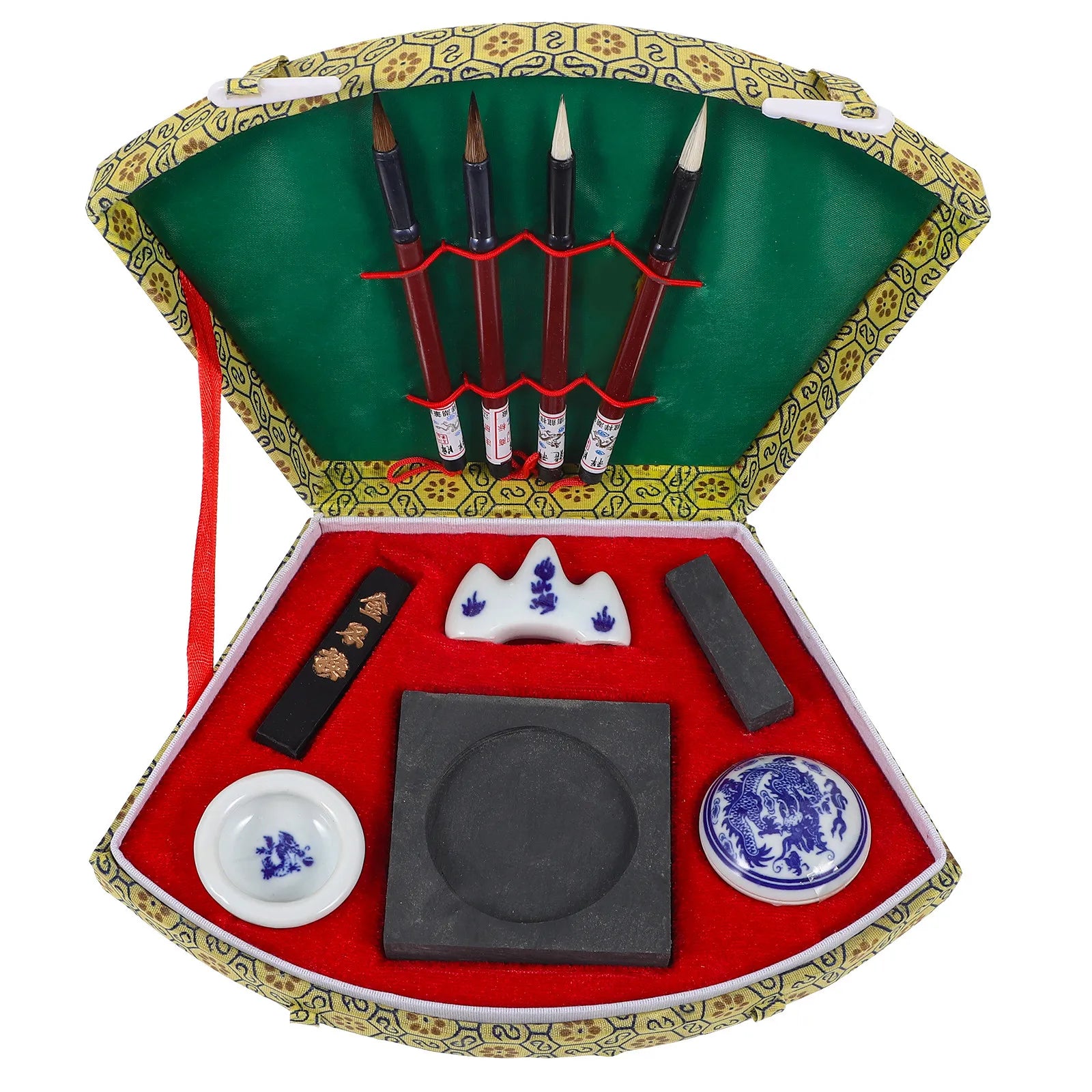 1Set Chinese Calligraphy Brush Set Vintage Style for Beginners Kanji Sumi Ink Painting Watercolor Art Writing Gift Home Decor