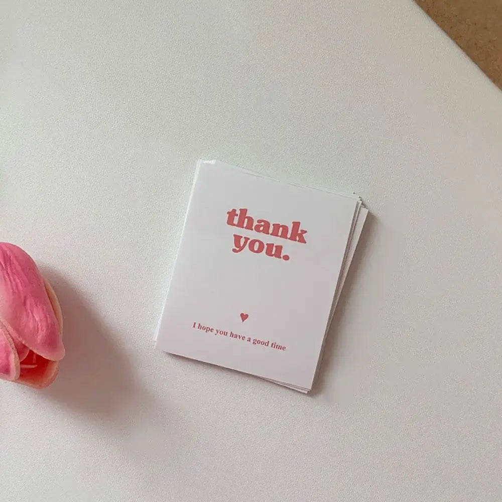 100Pcs Rectangular Thank You Stickers Decoration Label Sticker Gift Package Stickers Takeout Express Delivery Adhesive Stickers
