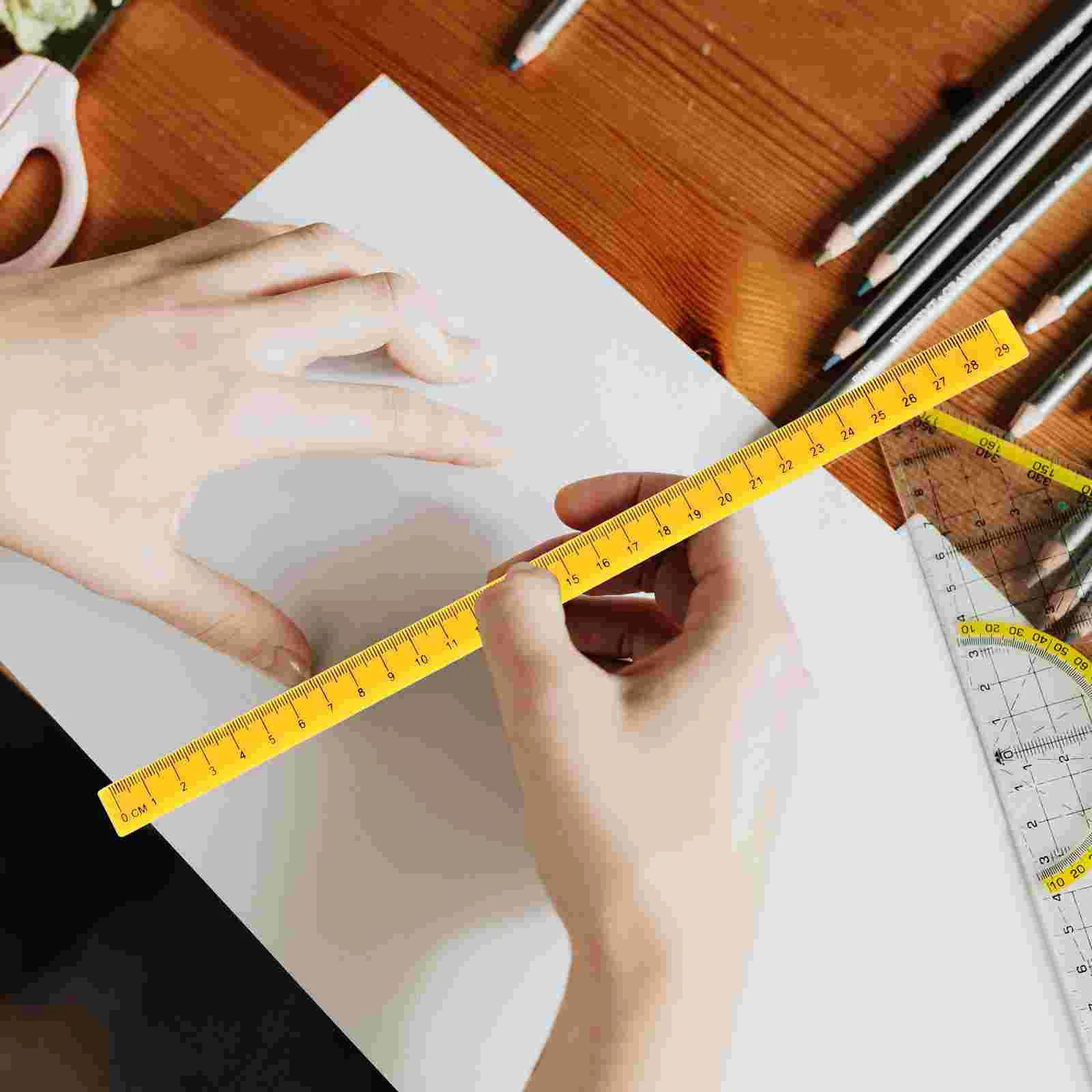 5 Pcs Plastic Magnetic Ruler Novelty Rulers Student Accessory with Centimeters for Students Flexible Work