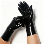 Transparent Tone Latex Short Gloves Stretchy Natural Rubber Full Finger Gloves