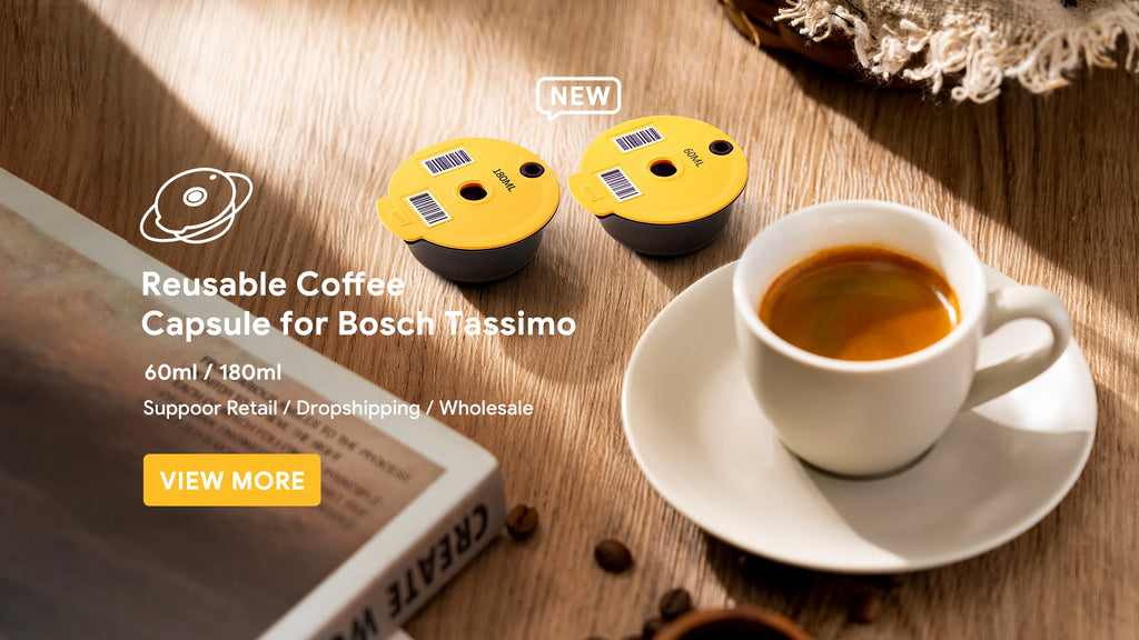icafilas Refillable Coffee 60/180/200/220ML Capsule for Bosch Tassimo Machine Reusable Coffee Filter Pod Espresso Adapter Maker
