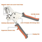 Handheld Grommet Punch Pliers Kit 3/8 Inch Eyelet Setting Tool with 500PCS Metal Grommets for Leather Craft Fabric Clothing Shoes Bags Tarpaulins Belts Curtains DIY Sewing Repair Installation Hand Tool Accessories Set
