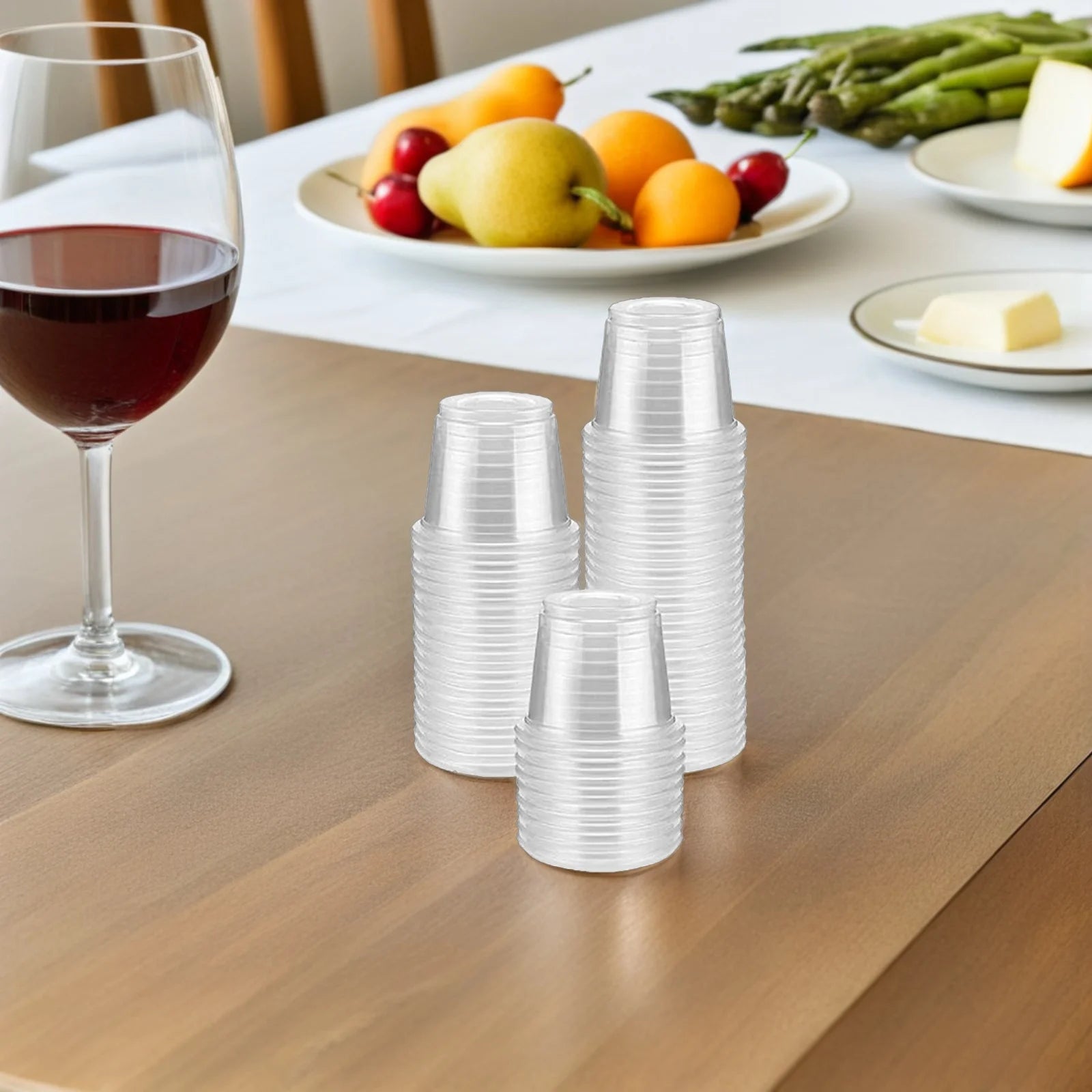 200pcs Mini Plastic Shot Cups 20ml Disposable for BBQ Party Picnic Restaurants Cafes Home Office Use small plastic cups
