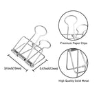 10Pcs Mini Paper Clip Black Sliver Binder Clips Page Holder Office Study Binder Clips Photo Clamp Office School Desk Organizer
