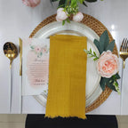 6PCS 43x43cm Dinner Table Rustic Decor Muslin Tea Towels, Birthday Decore Retro Cotton Cheesecloth, Cotton Gauze Wedding Napkins