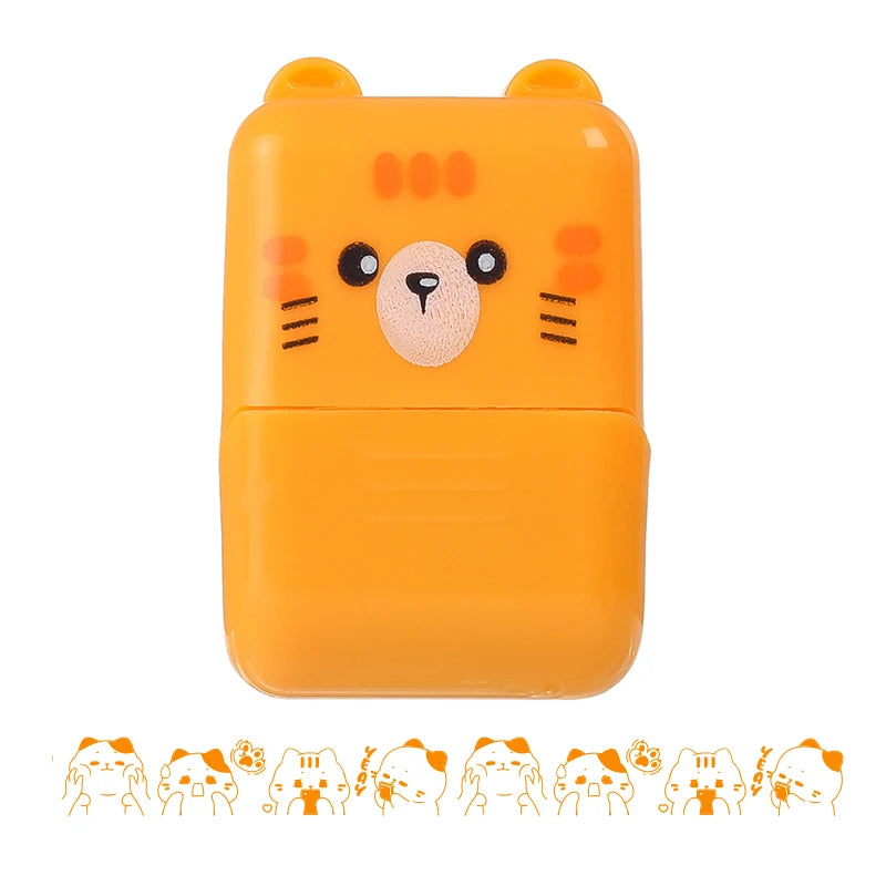 Cute Animals Cartoon Character Rolling Stamp DIY Creative Seal Graffiti Handbook Roller Decoration Stationery Journal Supplies