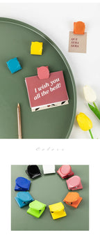1pcs Mini Magnet Clamp Multi Color Magnetic Paper Clip for Fridge File Index Photo Memo Office School A7127
