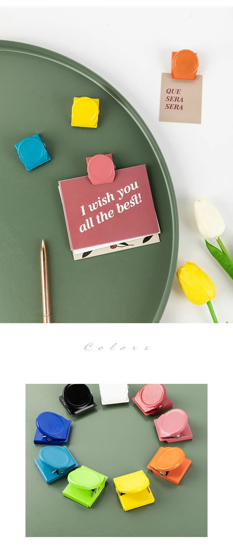 1pcs Mini Magnet Clamp Multi Color Magnetic Paper Clip for Fridge File Index Photo Memo Office School A7127