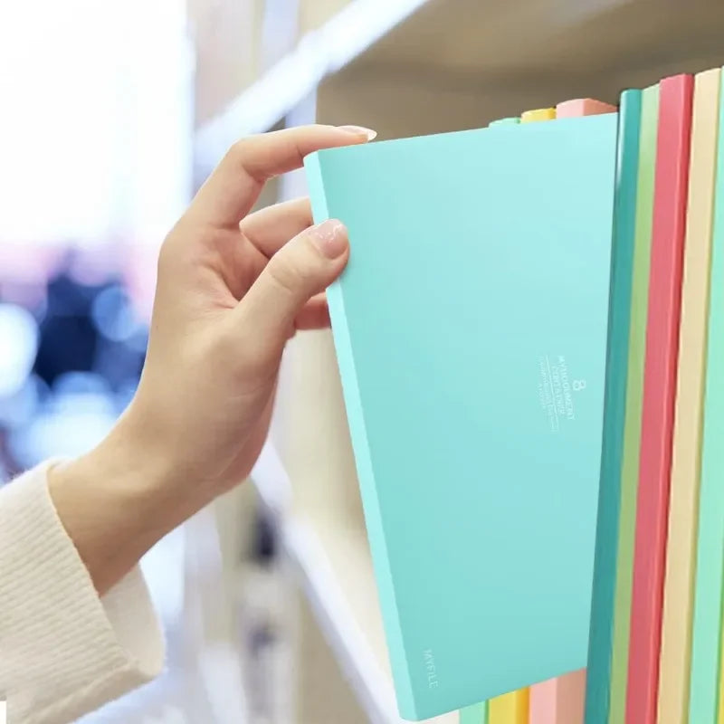 Green Expanding 8 Pockets Accordion File Folder Document Folder Organizer A4 Letter Paper File Organizer For School Office Home