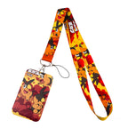 Cute Anime Monster Lanyard Card Holder Colorful Neck Strap for Key ID Card Phone Straps Badge Holder Key Ring Accessories Gifts
