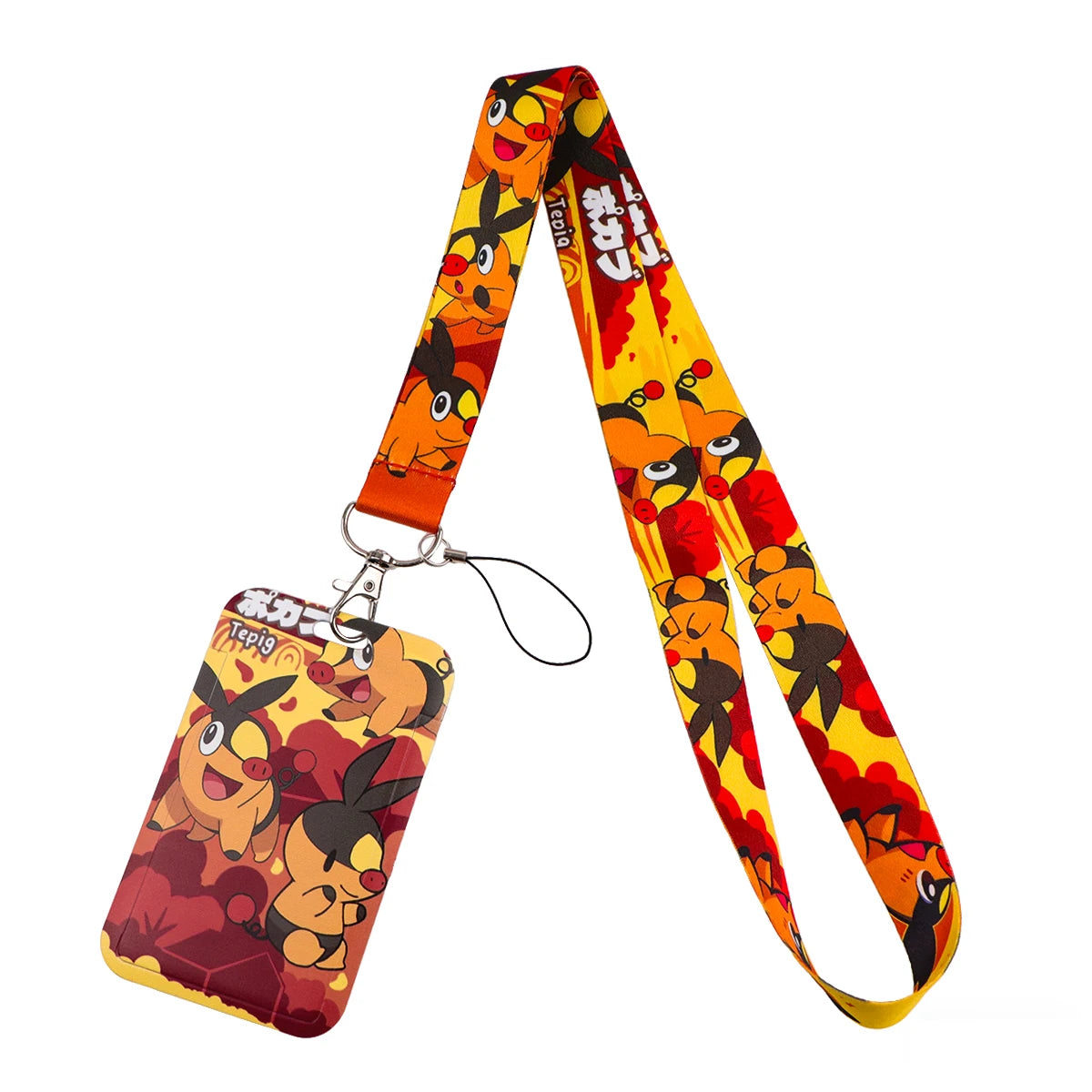 Cute Anime Monster Lanyard Card Holder Colorful Neck Strap for Key ID Card Phone Straps Badge Holder Key Ring Accessories Gifts