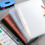 2023 NEW A4 4-hole D-type clip clip Blue PP folder perforated transparent binder folder a4 folder