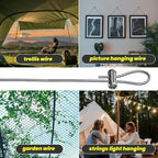 100/10pcs Steel Wire Rope Clamps Double Hole Suspension Cable Clamp Cross Screw Adjustment Telescopic Lock Fastener Copper Clips