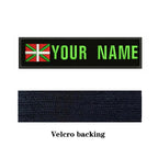 Basque Flag 10X2.5cm Embroidery Custom Name Text Patch Stripes Badge Iron On Or  Patches