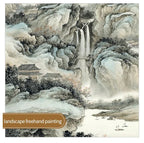 6/9/ 12/ 16 Chinese Painting Brush Beginner Calligraphy Drawing Bamboo Pen Curtain Felt Rice Paper Set Landscape Drawing Writing