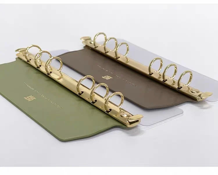 A5 A6 A7 A8 Ring Binder Buckle Metal Binder 6 Holes Clip File Folder Shell Notebook Side Insertion Loose Leaf Book Board Planner