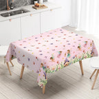 Spring Flowers Fairy Disposable Plastic Tablecloth Happy Birthday Party Decor Kids Wedding Birthday Party Supplies Baby Shower