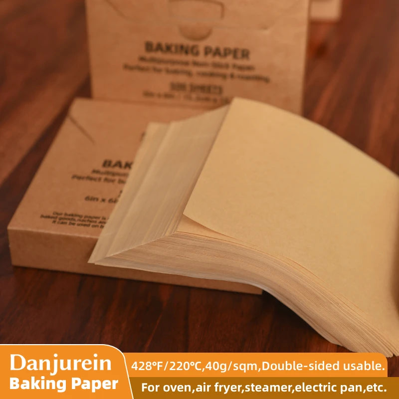 Parchment Paper Baking Paper Square Non-Stick Precut 4” to 12” Grilling Oven Air Fryer Steaming Burger Paper Baking Supplies