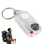 Multifunction Mini Keychain Camping Compass Thermometer Outdoor Climbing Temperature Tester Survival Guiding Compass Tool