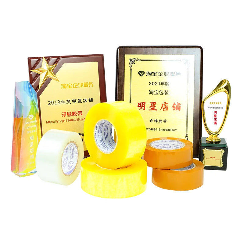 1roll 42mm Width Clear Yellow Packing Tape, Heavy Duty Packaging Tape for Shipping Packaging Mobile Sealing, 40-190m