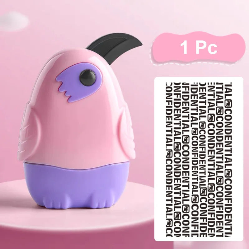 Identity Theft Protection Confidential Roller Seal, Mark Address Anti-Theft, Privacy and Security Seal, Three Colors Woodpecker