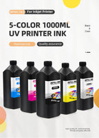 HINICOLE 500ml LED UV Ink 1000ml For Epson L800 L805 L1800 R280 R290 R330 1390 1400 1410 For DX5 DX6 DX7 Universal UV Printer