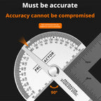 Stainless Steel Protractor & Angle Ruler Set, Multi-Angle Measuring Tool for Woodworking, Precision Angle Finder Goniometer