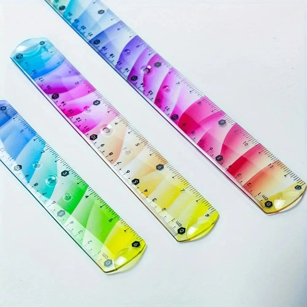 Multifunctional Plastic Soft Ruler Set Flexible Freely Bendable Set Square 20/30CM Drawing Measuring Tools Protractor Gift