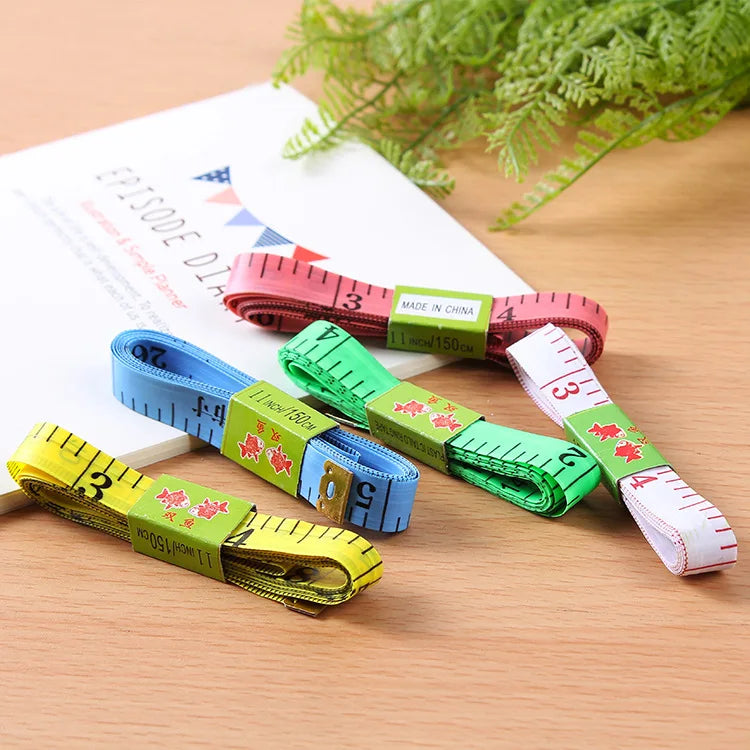 10 Pieces 1.5 Meter Soft Flat Mini Measuring Tape, Dual Scale Centimeter & Meter Flexible Portable Tape Ruler, Lightweight Handy