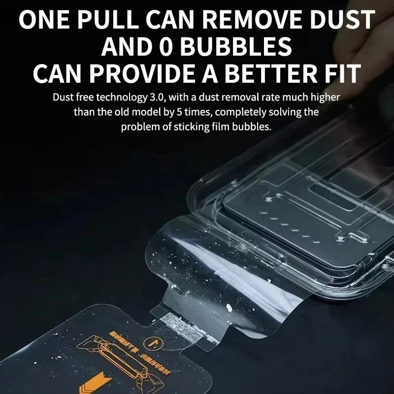 Oleophobic Coating Dust Free Screen Protector For iPhone 17 Pro Max 16 15 18 13 11 12 14 Pro Max SE 16e 7 8 Air Tempered Glass