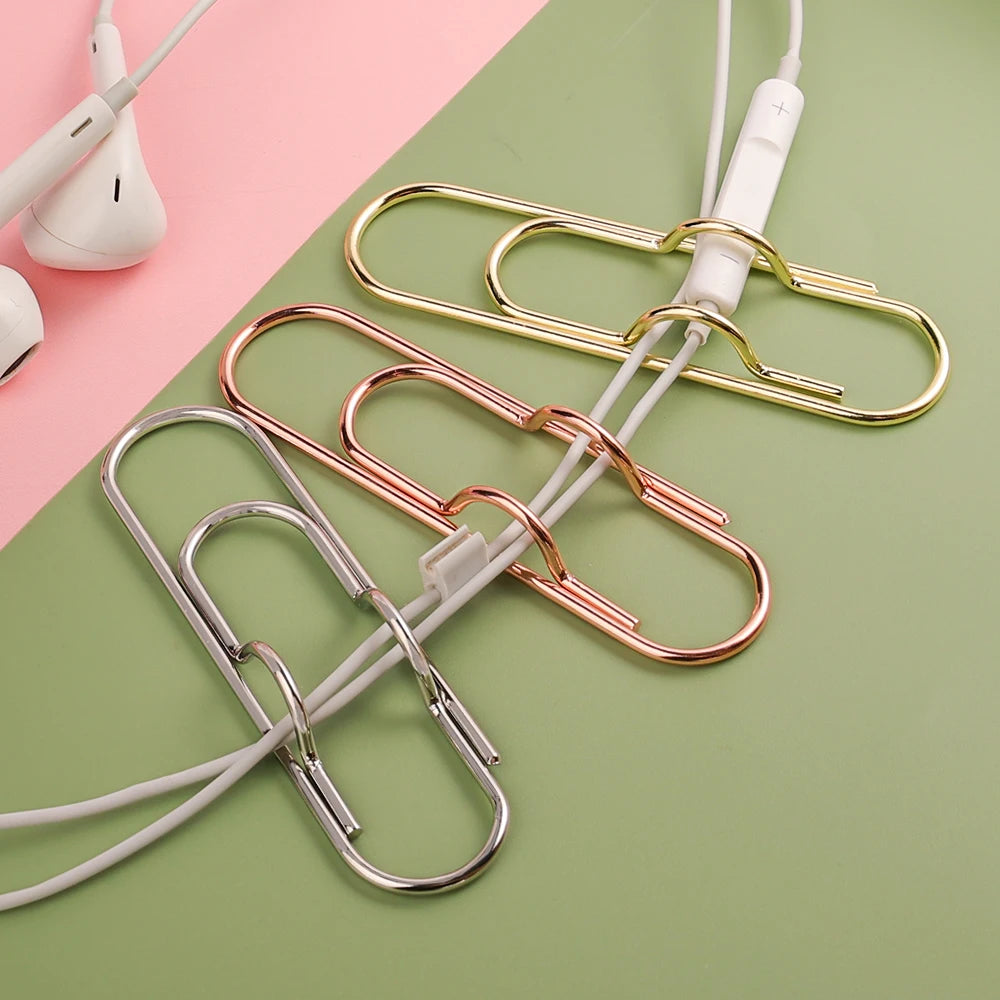 10-1Pcs Metal Pen Holder Clips Portable Paper Fix Clips Journal Document Notebook Pictures Pin Pocket Student Office School Tool
