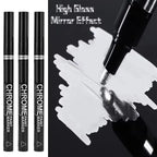 5/1pcs Chrome Pen Marker Mirror Waterproof Paint Repair For Rock Ceramic Glass Metallic Gold/Silver 2mm Nib