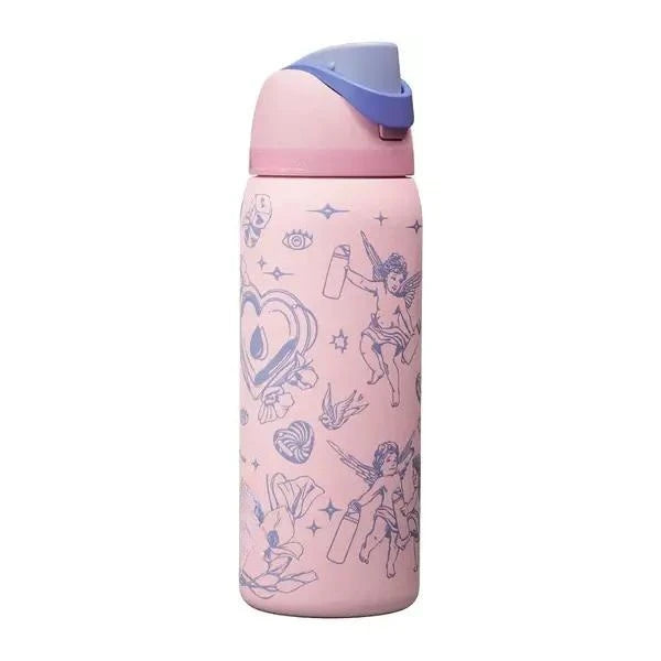 Stainless Steel Water Bottle 32oz Vacuum Insulated Water Bottle with Straw & Leak-Proof Lid Portable Handheld Vacuum Flasks
