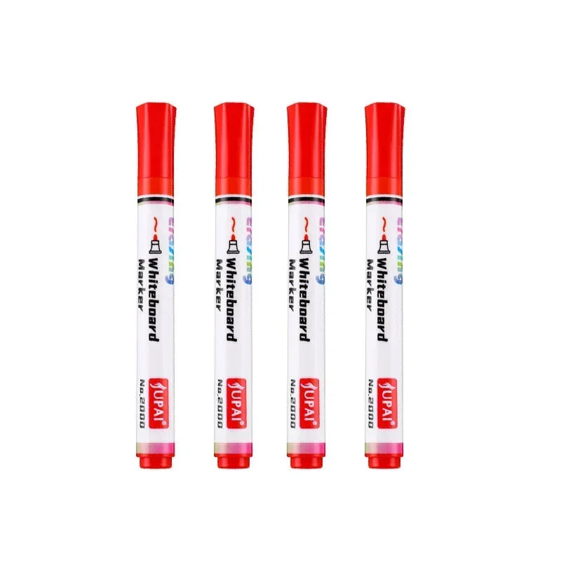 4 Colors Dry Erase Whiteboard Marker Pen Blackboard Erasable Chalk Pens Low Odor White Board Markers Office School Stationery