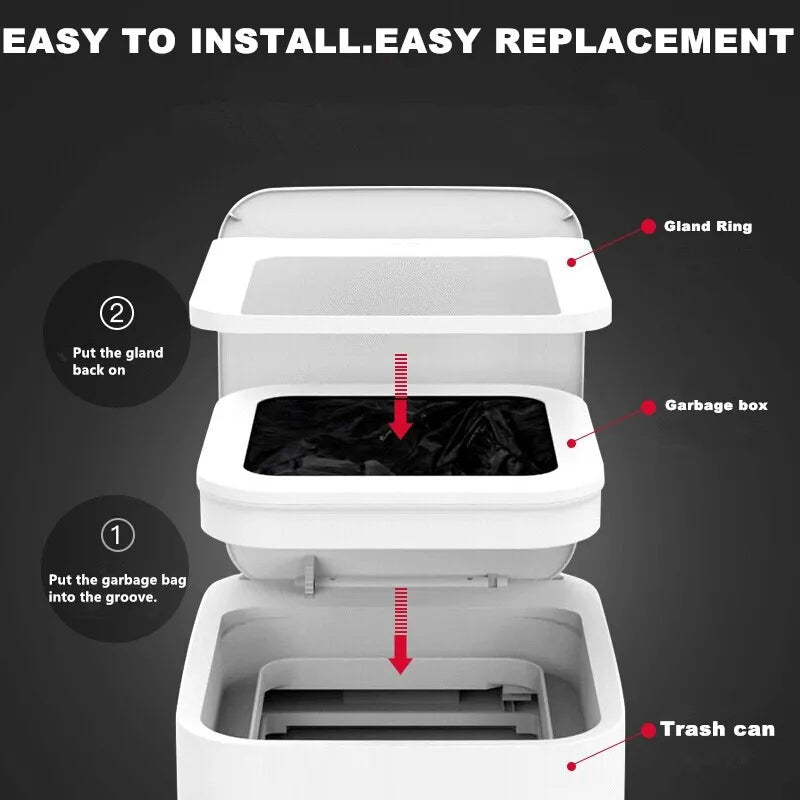 Townew T1 T1S Black/White T1X T AIR Recyclable Refill Ring Replacement Cassettes Garbage Bags For Smart Trash Can