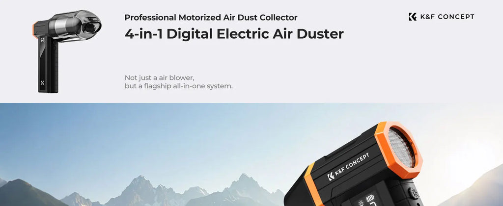 K&F CONCEPT Vacuum Magnetic Electric Air Duster Compressed 2-in-1 Air Blower&Suction for Computer,Laptop Keyboard,Camera Clean