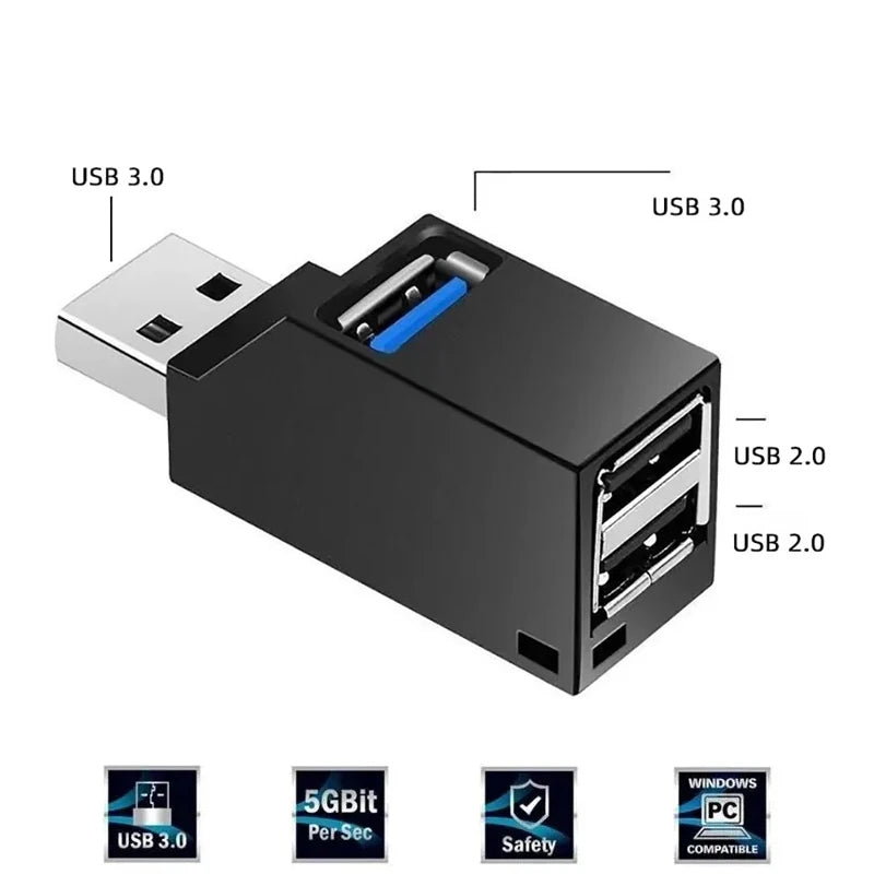 USB 3.0 Extender Car Splitter Multi Port USB Hubs 2.0 Laptop Office Multi Function Reading Usb Disk Charging Adapter