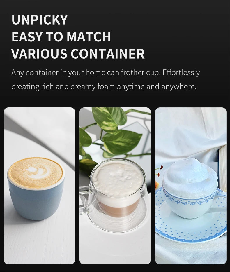 Kitchen Powerful Stirrer Milk Frother Handheld Foam Maker for Lattes,Whisk Drink Mixer for Coffee Electric Egg Beater