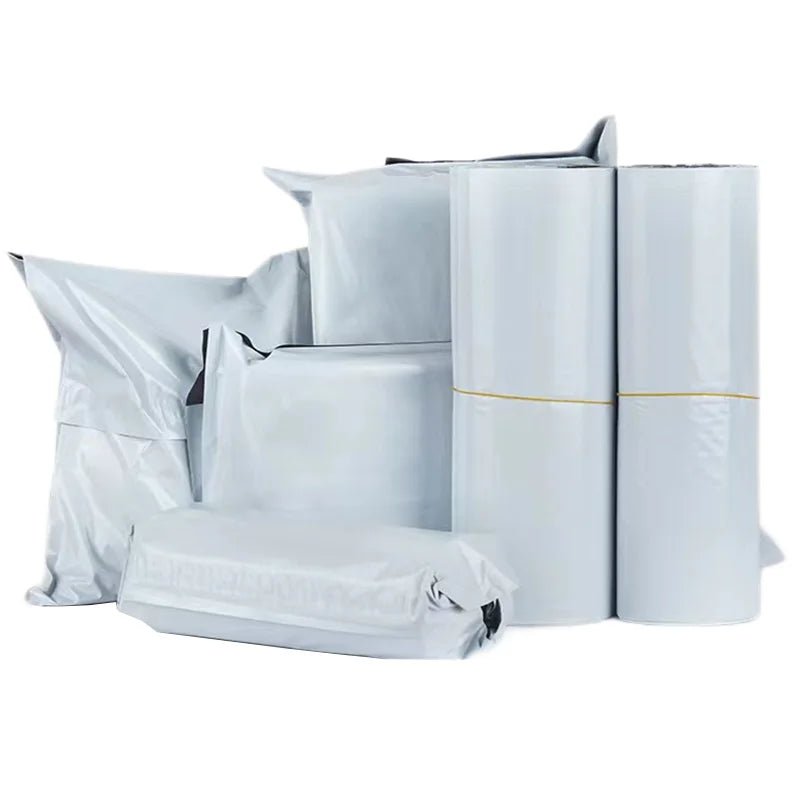 50Pcs White Courier Mailer Bags Packaging Poly Package Plastic Self-Adhesive Mailing Express Bag Envelope Postal Pouch Mailing