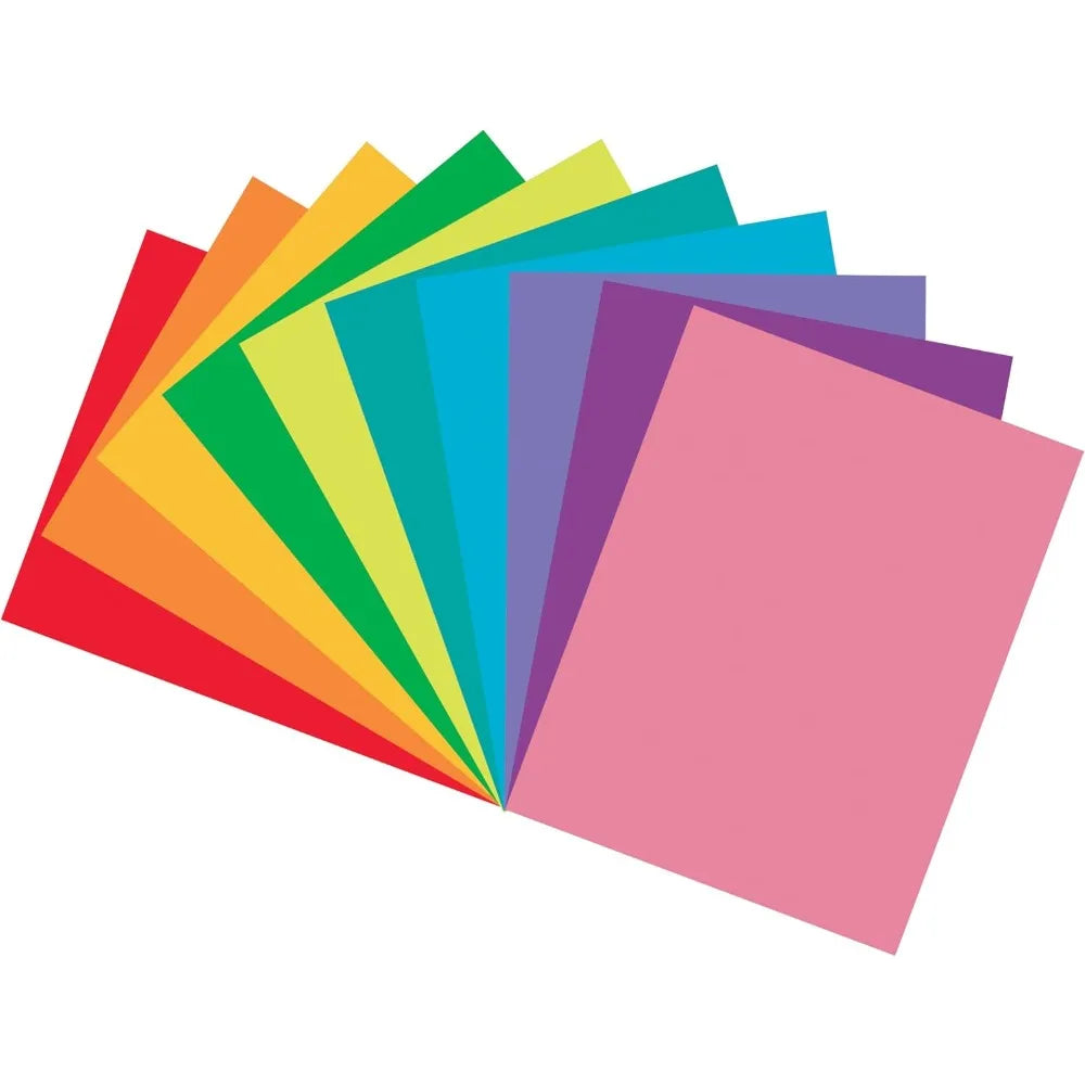 Vibrant Color Construction Paper Bulk Pack 50 Sheets 9x12 Inches for Kids Crafts School Art Projects Bright Assorted Colors Art Paper for DIY Scrapbooking