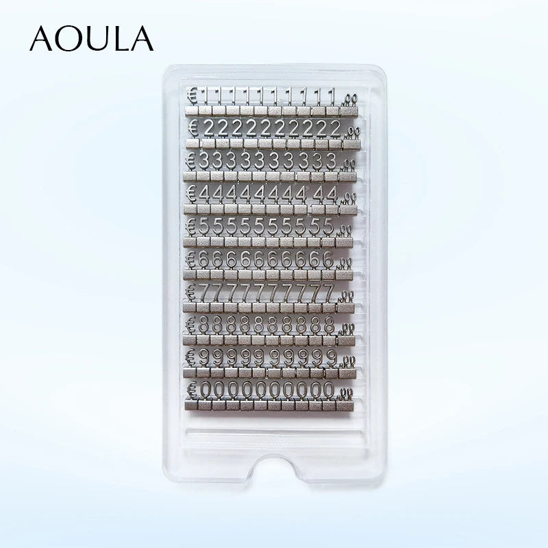 Lot of 10 Metal Mould Assembly Pricing Numbers Stickers Display Tags Digit Cube for Jewelry Shop Counter Price Number Sign Lable