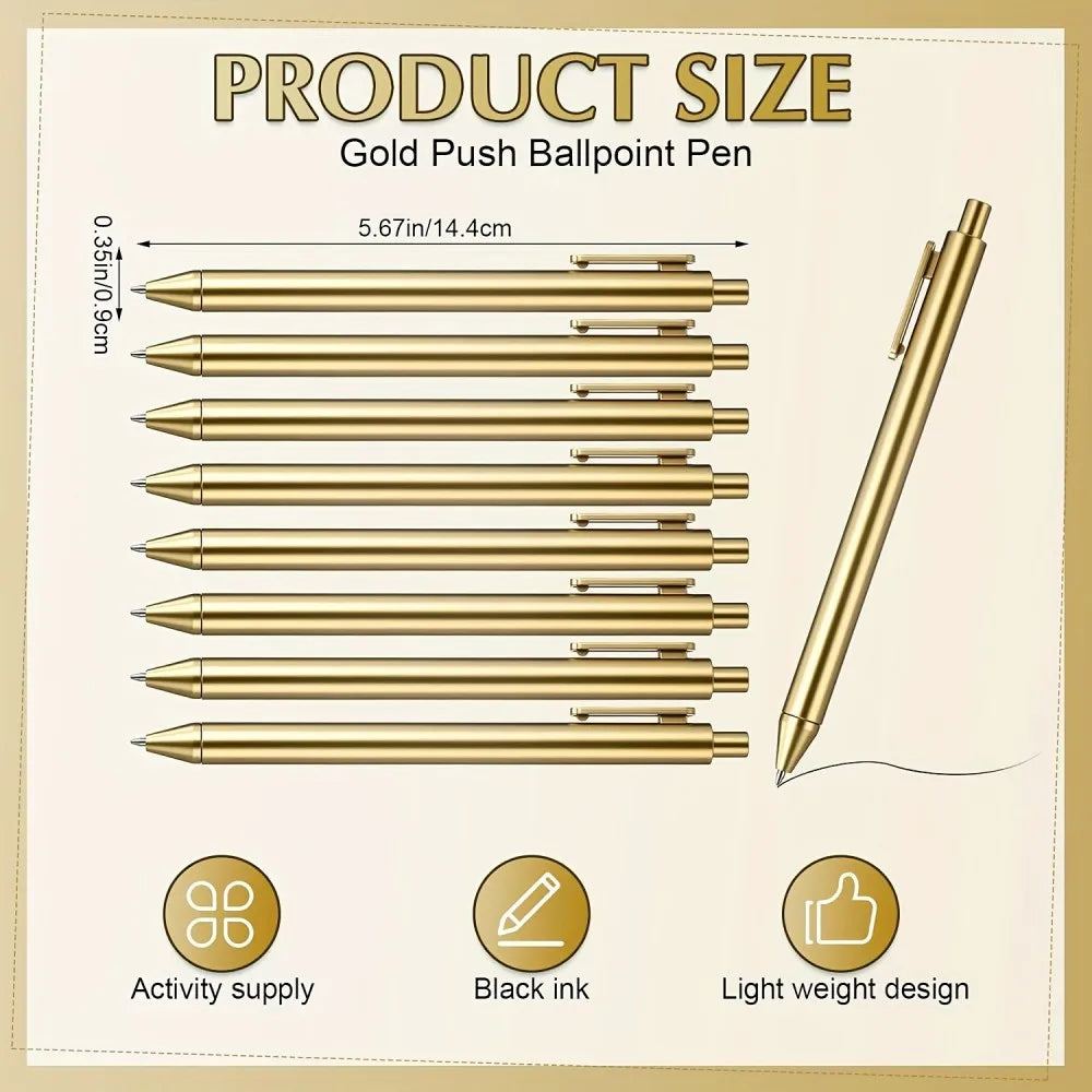 Custom 40pcs Luxury Ballpoint Pen Set with Black Gift Box Retractable Black Ink Laser-Engraved Text, Smooth Writing Pen 10/40pcs