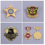 Badges Customize Metal Enamel Badge Image Creative Text LOGO Brooches Professional Custom Made Coin Lapel Pins Gift DIY Badge