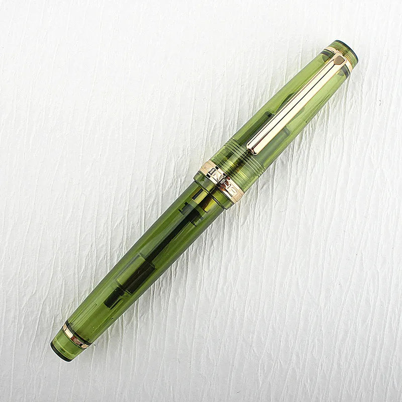 Jinhao 82 Fountain Pen Acrylic EF/F/M/Bent Nib Golden Trim with Converter Writing Pen