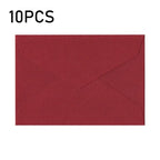 10pcs Window Envelopes for Letters DIY Handmade Gift Packaging Bag Wedding Party Invitation Card Cover Linen Texture Envelopes